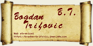 Bogdan Trifović vizit kartica